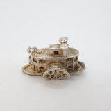 Sterling Silver Paddle Steamer Charm Pendant Vintage c1970s