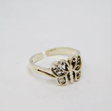 Sterling Silver Butterfly Toe Ring Vintage c1970 Size G