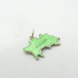 Sterling Silver & Green Enamel Jersey National Charm By TLM Vintage c1970