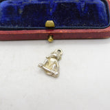 Sterling Silver Speak No Evil Charm Pendant Vintage c1970