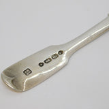 Victorian Sterling Silver Fiddle Pattern Tea Caddy Spoon Antique 1854 London