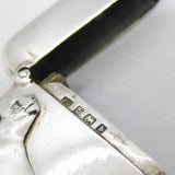 Victorian Sterling Silver Bulldog Pattern Vesta Case Antique 1901 Birmingham