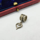 Sterling Silver Heart Love Small Charm Vintage c1970