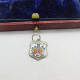 Sterling Silver and Enamel Penrith Travel Shield Charm Pendant Vintage c1970