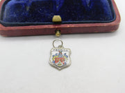 Sterling Silver and Enamel Penrith Travel Shield Charm Pendant Vintage c1970