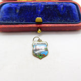 Sterling Silver and Enamel Tay Road Bridge Shield Charm Pendant Vintage c1970