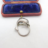 Sterling Silver Leaping Dolphin Brooch Pin Vintage c1970