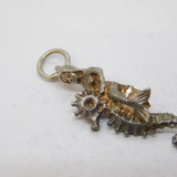 Sterling Silver Lady Riding the Seahorse Charm Pendant Vintage c1970