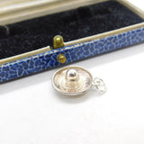 Sterling Silver Sombrero Style Hat Charm Pendant Vintage c1970