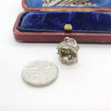 Sterling Silver Wishing Well Good Luck Charm Pendant Vintage c1970