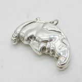 Sterling Silver Novelty Man in the Moon Vesta Case Vintage c1980s