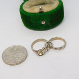 Sterling Silver Wedding & Engagement Ring Charm Pendant Vintage c1970