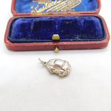 Sterling Silver Race Car Charm Pendant Vintage c1970