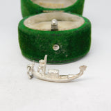 Sterling Silver Venetian Gondolier Charm Pendant Vintage c1970