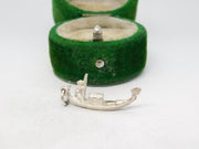 Sterling Silver Venetian Gondolier Charm Pendant Vintage c1970