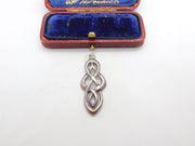 Sterling Silver Celtic Knot Charm Pendant Vintage c1970