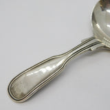 Victorian Sterling Silver Fiddle Pattern Tea Caddy Spoon Antique 1859 London