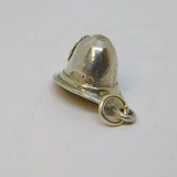 Sterling Silver Police Helmet Charm Pendant Vintage c1970
