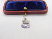 Sterling Silver Belvoir Castle Enamel Charm Pendant Vintage c1970