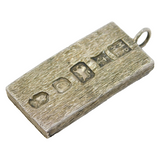Sterling Silver Chunky Bullion Bar Ingot Pendant Vintage 1977 Birmingham