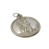 Sterling Silver St Christopher Travel Pendant With Inscription Vintage c1970