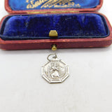 Sterling Silver St Christopher Charm Pendant Vintage c1970