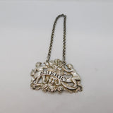 George III Sterling Silver Cast Dionyses Sherry Decanter Label Antique London