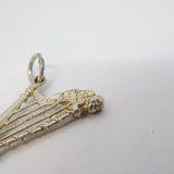 Sterling Silver Concert Harp Charm Pendant Vintage c1970