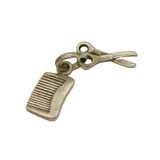 Sterling Silver Scissors & Comb Charm Or Pendant Vintage c1970s