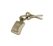 Sterling Silver Scissors & Comb Charm Or Pendant Vintage c1970s