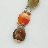 19th Century Scottish Sterling Silver & Agate Panel Bracelet Antique c1860s