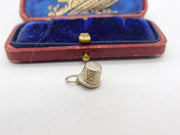 Sterling Silver Sewing Thimble Charm Pendant Vintage c1970