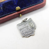Sterling Silver Ohio State USA Charm Pendant Vintage c1970