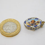 Egyptian .800 Standard Silver & Enamel Moses Basket Pendant Antique Art Deco