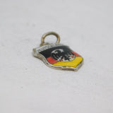 Sterling Silver  'Deutschland' Shield Travel Charm Pendant Vintage c1970