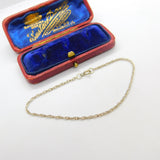Sterling Silver Essential Rope Chain Bracelet Vintage c1970 7" Length