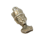 Sterling Silver Egyptian Pharaoh Charm Pendant Vintage c1970