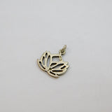 Sterling Silver Lotus Form Charm Pendant Modern c2000s