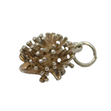 Sterling Silver Hedgehog Charm Pendant Vintage c1970