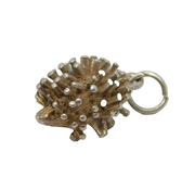 Sterling Silver Hedgehog Charm Pendant Vintage c1970