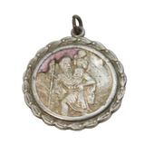 Sterling Silver St Christopher Charm Pendant Vintage c1970