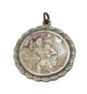 Sterling Silver St Christopher Charm Pendant Vintage c1970