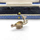 Sterling Silver Openable Aladdin's Lamp Charm Pendant Vintage c1970