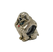 Sterling Silver Enamel Disney Dog Charm Pendant Vintage c1970