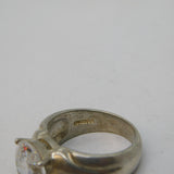 Sterling Silver Oval Cut Spinel Set Ring Vintage c1970 Size O UK