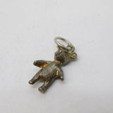 Sterling Silver Teddy Bear Charm Pendant Vintage c1970