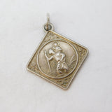 Sterling Silver St Christopher Travel Charm Pendant Vintage c1970