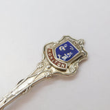 Sterling Silver & Enamel Honiton Souvenir Spoon Vintage 1972 Birmingham