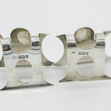 Edwardian Sterling Silver Pair of Menu Holders Antique 1902 London