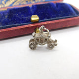 Sterling Silver Traditional Carriage Charm Pendant Vintage c1970